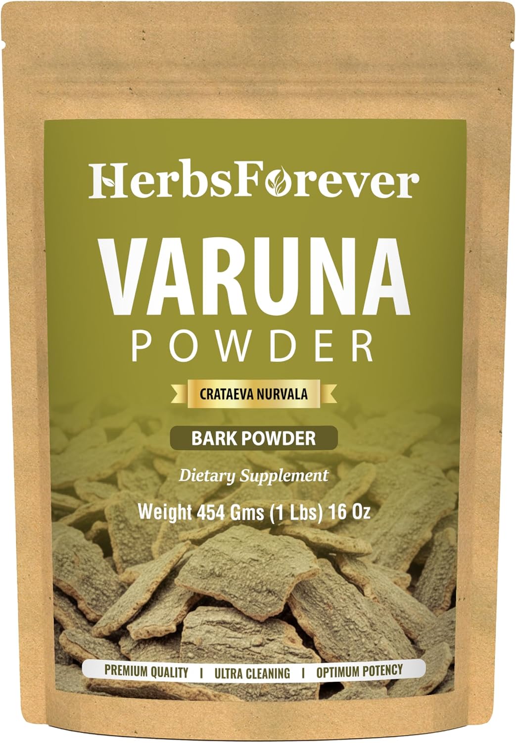 Polvo de Varuna – Crataeva Nurvala – Salud de la próstata – Apoyo para la próstata, los riñones, la vesícula biliar y la salud de las vías urinarias – No OGM, orgánico, vegano – 454 g — imagen 1